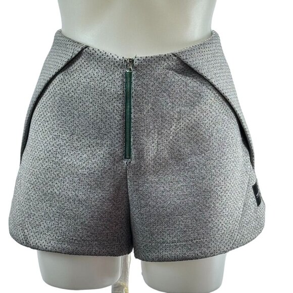 ADIDAS Women's Shorts Polyester Grey High Rise Athletic Zipper Breathable Size L - Picture 4 of 9